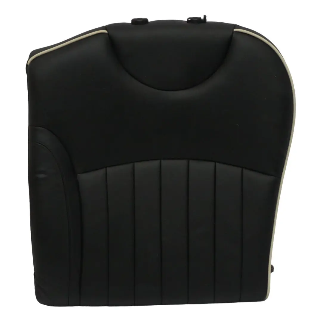 Schienale posteriore sinistro in pelle nera per Mini Cooper R55 R56 con numero di parte 7270395 Mini Cooper R55 R56 Schienale posteriore sinistro in pelle nera - SKU 7270395-1 - Numero di parte 7270395