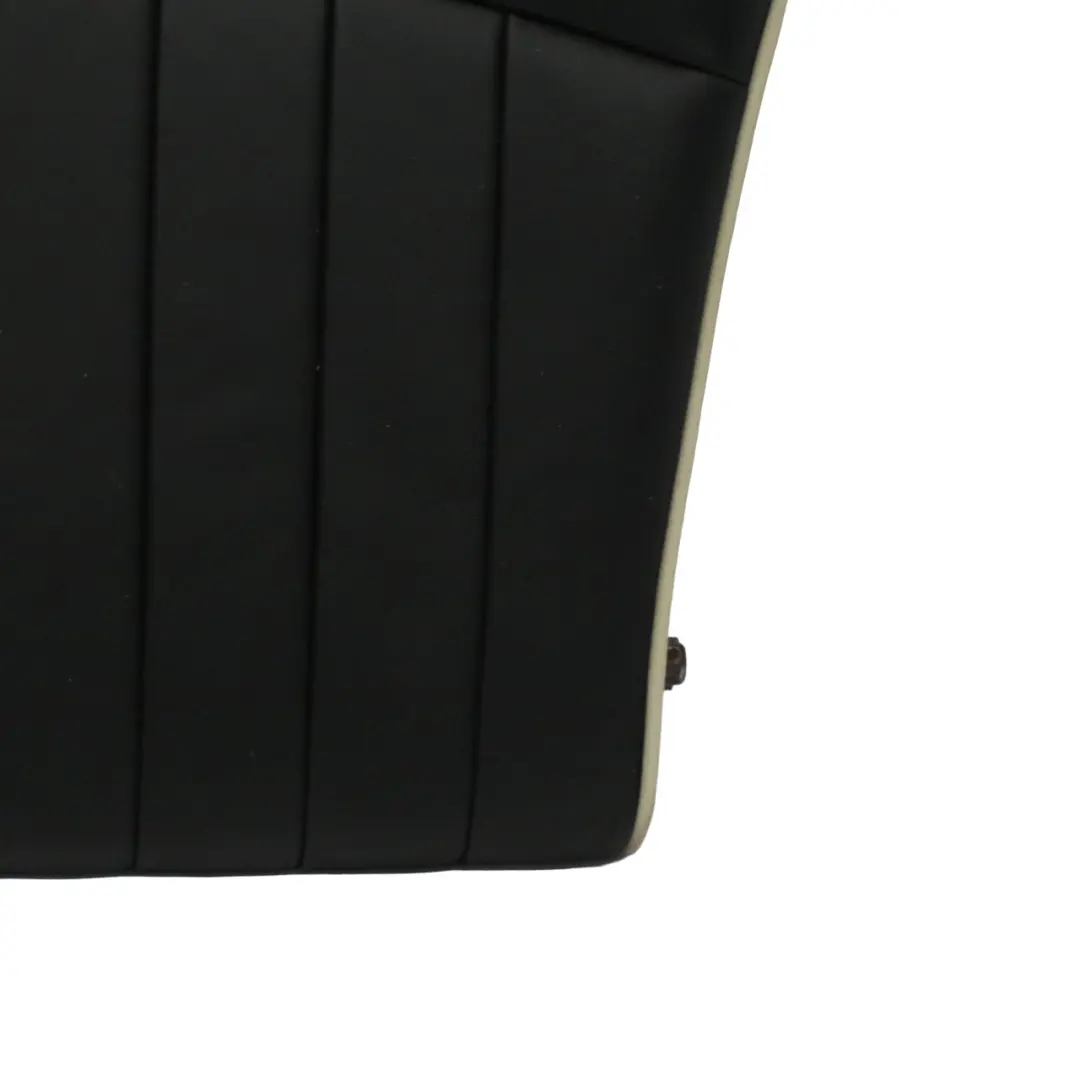 Schienale posteriore sinistro in pelle nera per Mini Cooper R55 R56 con numero di parte 7270395 Mini Cooper R55 R56 Schienale posteriore sinistro in pelle nera - SKU 7270395-1 - Numero di parte 7270395