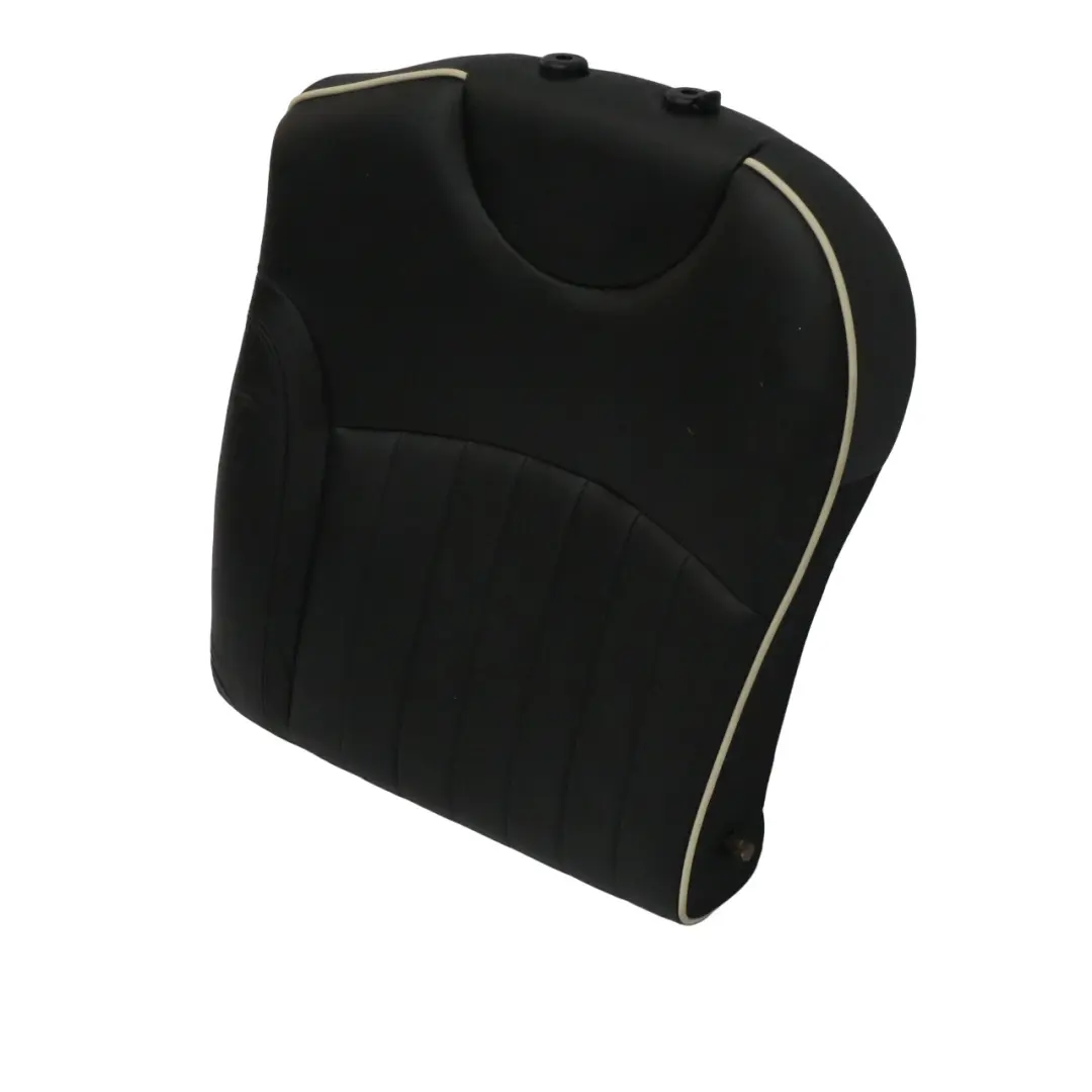Respaldo Asiento Trasero Izquierdo Cuero Negro para Mini Cooper R55 R56 con número de pieza 7270395 Mini Cooper R55 R56 Respaldo Asiento Trasero Izquierdo Cuero Negro - SKU 7270395-1 - Número de pieza 7270395