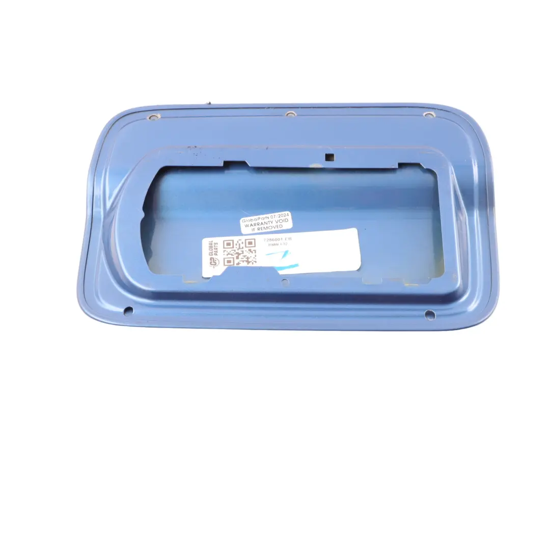 Trappe carburant Couvercle de remplissage Bleu Estoril Métallique B45 pour BMW F32 à propos du numéro de pièce 7286001 BMW F32 Trappe carburant Couvercle de remplissage Bleu Estoril Métallique B45 - SKU 7286001-EB - Numéro de pièce 7286001