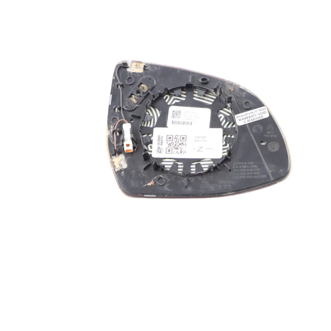 Wing Mirror Glass BMW X5 F15 X6 F16 Door Left N/S Wide Angle Heated to with Part number 7291247 Wing Mirror Glass BMW X5 F15 X6 F16 Door Left N/S Wide Angle Heated - SKU 7291247 - Part number 7291247