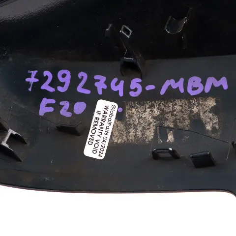 Mirror Cover BMW F20 F30 Cap Trim Casing Left N/S Door Wing Midnight Blue B38 to with Part number 7292745 Mirror Cover BMW F20 F30 Cap Trim Casing Left N/S Door Wing Midnight Blue B38 - SKU 7292745-MBM - Part number 7292745