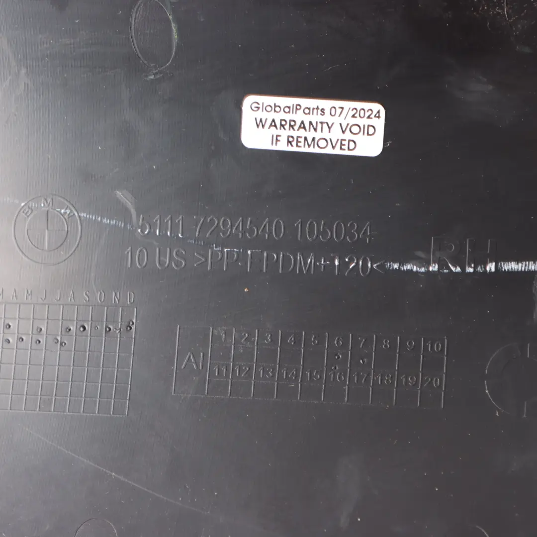 Duct BMW X5 F15 X5M F85 Side Panel Front Fender Right O/S Air Scoop to Air with Part number 7294540 Air Duct BMW X5 F15 X5M F85 Side Panel Front Fender Right O/S Air Scoop - SKU 7294540 - Part number 7294540