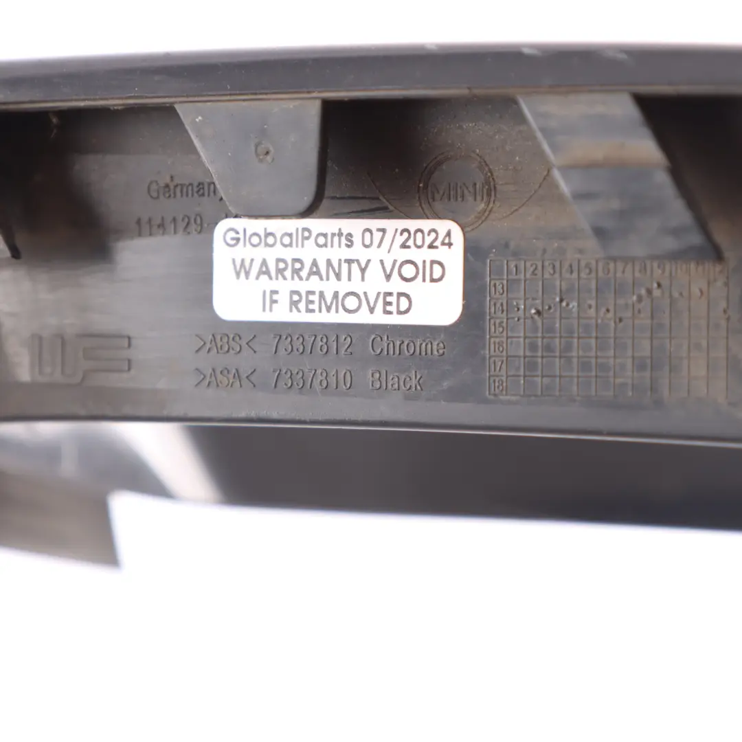 Duct Mini Cooper S F55 F56 Cover Inlet Trim Front Bumper Right O/S to Air with Part number 7337810 Air Duct Mini Cooper S F55 F56 Cover Inlet Trim Front Bumper Right O/S - SKU 7337810 - Part number 7337810