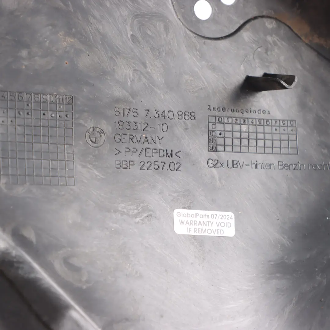  Underbody Panelling BMW G20 G21 Trim Panel Cover Rear Right O/S - SKU 7340868 - Part number 7340868