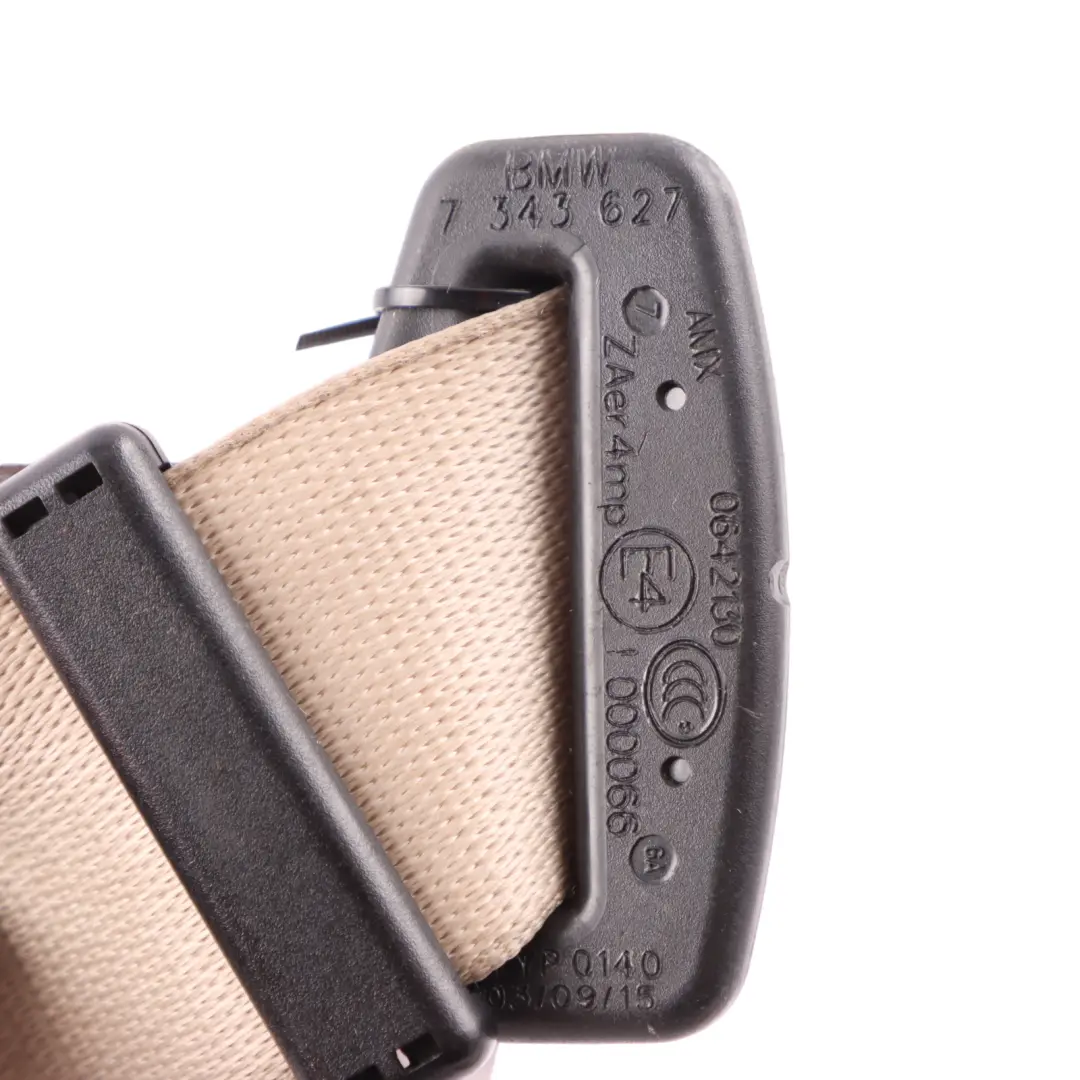 BMW X5 F15 X6 F16 Upper Seat Belt Buckle Front Left N/S - SKU 7343627 - Part number 7343627