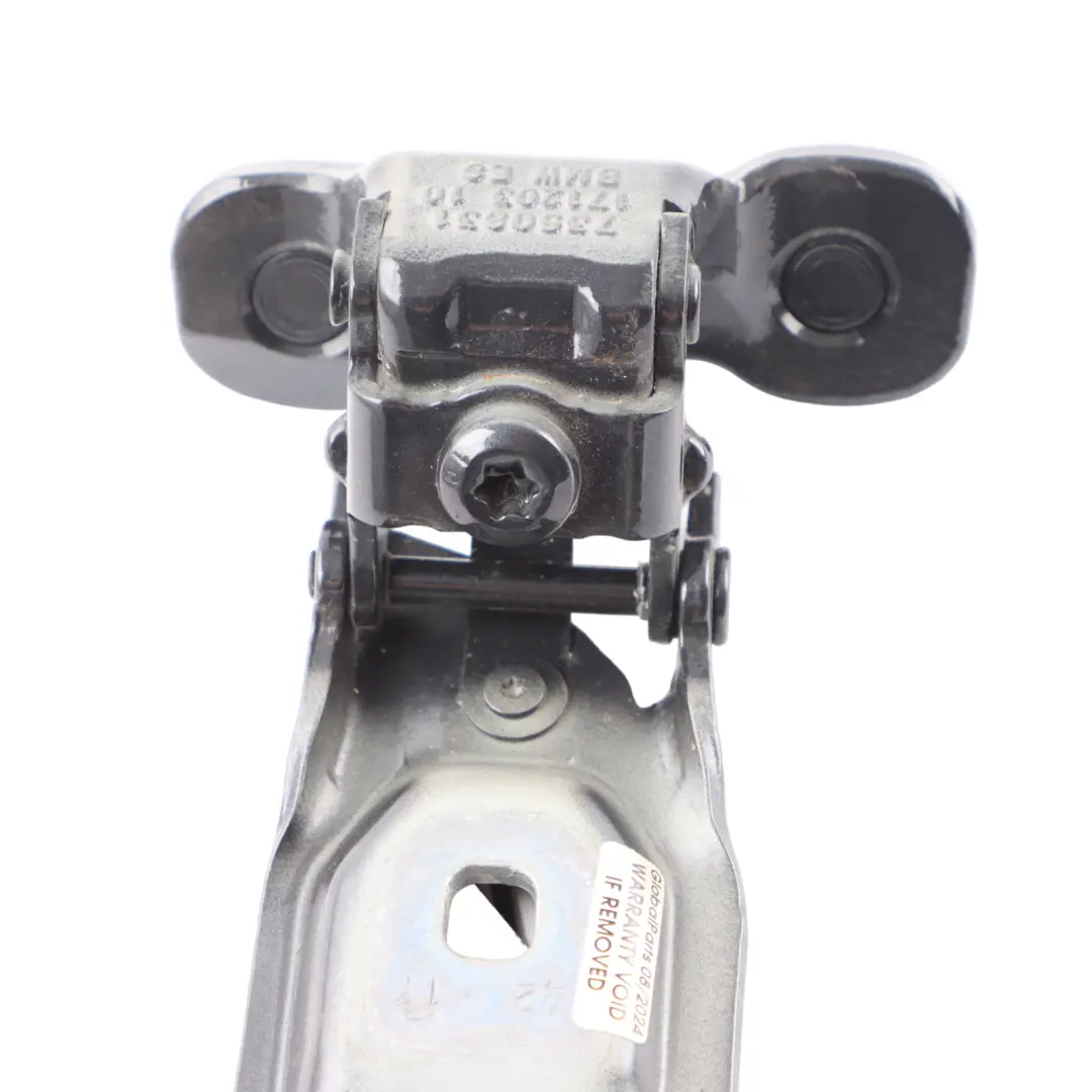 Left Trunk Lid Hinge N/S Bluewater Metallic - 896 7350831 to BMW X1 F48 Rear with Part number 7350827 BMW X1 F48 Rear Left Trunk Lid Hinge N/S Bluewater Metallic - 896 7350831 - SKU 7350827-WB - Part number 7350827