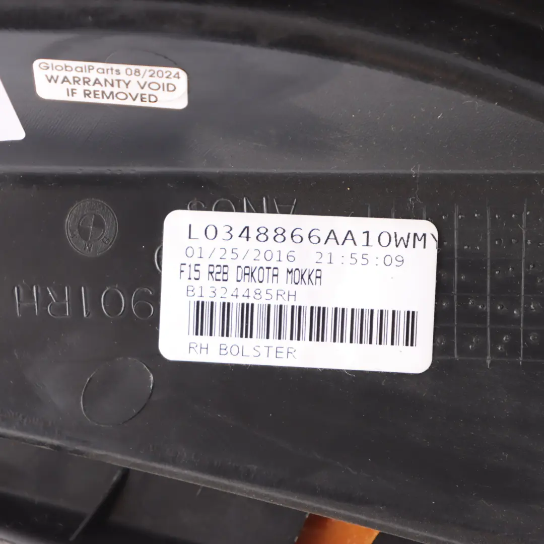 BMW X5 F15 Seat Rear Cushion Right O/S Side Finisher Leather Lcmy Mokka - SKU 7358238 - Part number 7358238