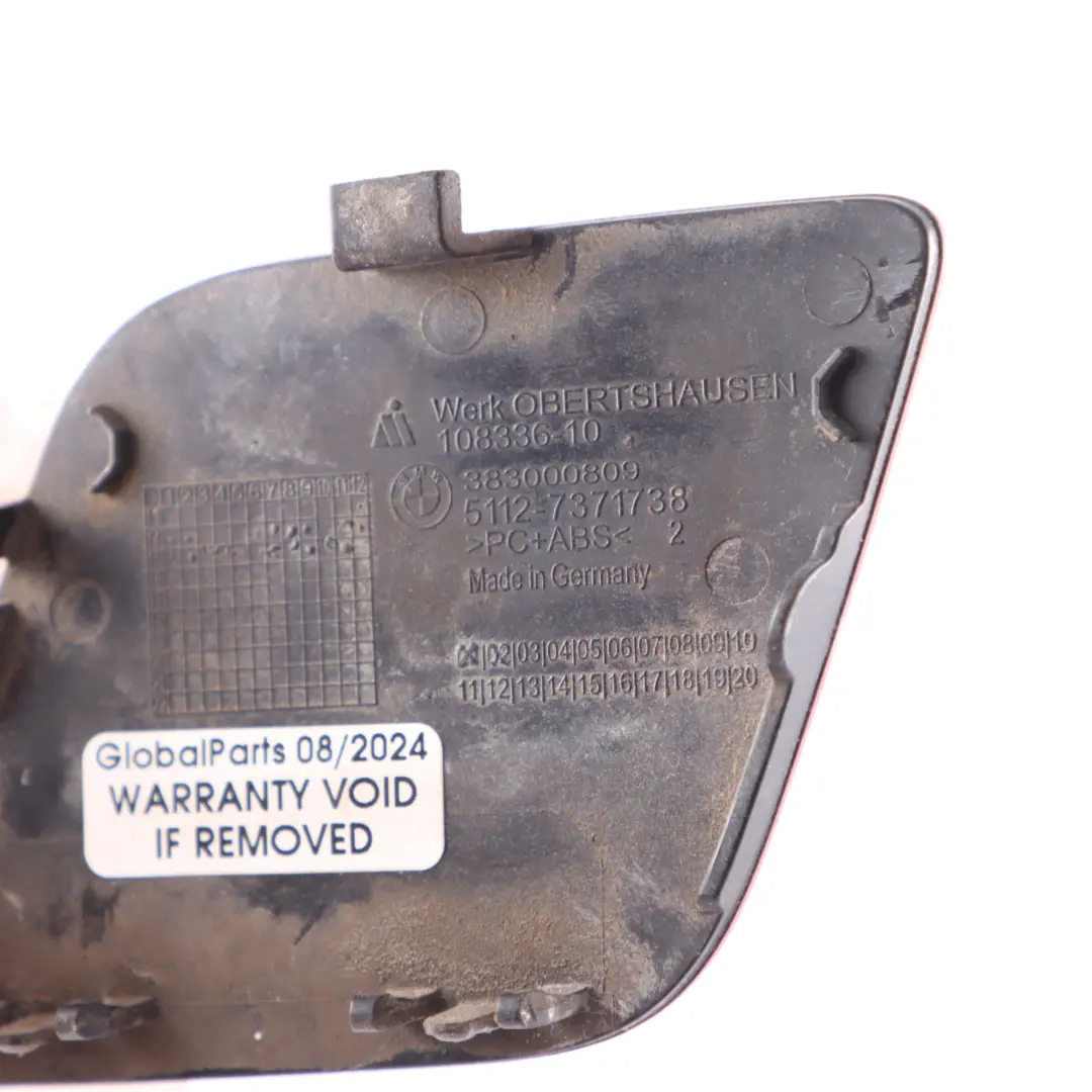 Bumper Towing Eye Hook Cover Flap Trim Crimson Red A61 7371738 to BMW F20 LCI Rear with Part number 7371751 BMW F20 LCI Rear Bumper Towing Eye Hook Cover Flap Trim Crimson Red A61 7371738 - SKU 7371751-KAR - Part number 7371751