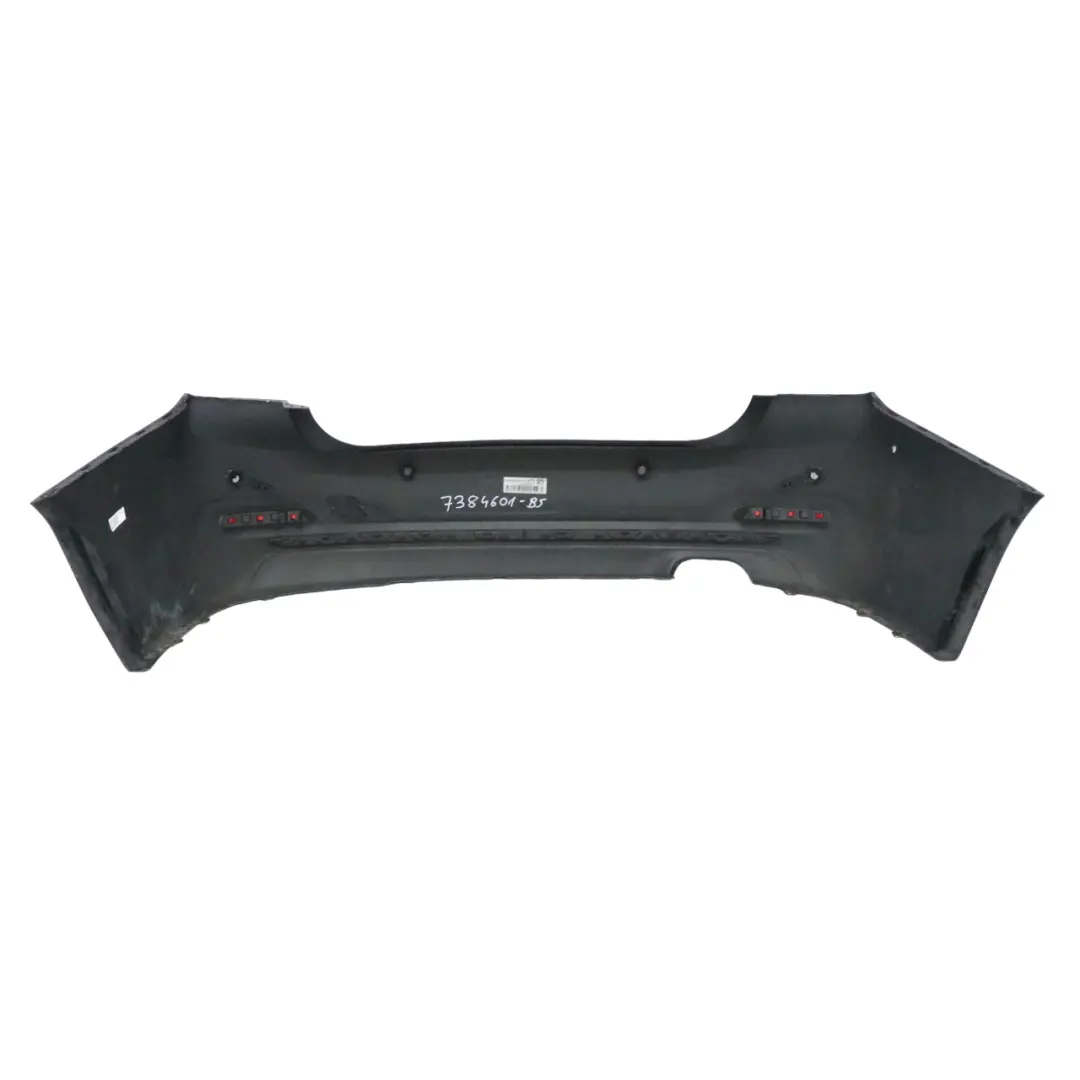 BMW 3 F30 LCI Rear Bumper Trim Panel PDC Black Sapphire Metallic - 475 - SKU 7384601-BS - Part number 7384601