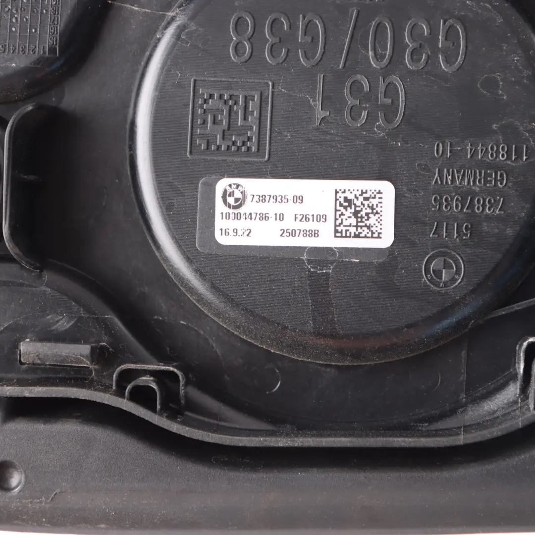 Housing Charging Socket Panel to BMW G30 Cover with Part number 7387935 BMW G30 Cover Housing Charging Socket Panel - SKU 7387935 - Part number 7387935