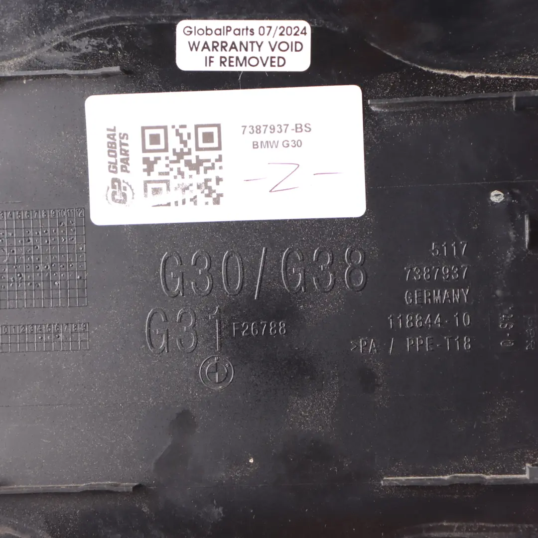 BMW G30 Coupe Fuel Flap FIller Cap Cover Black Sapphire - 475 - SKU 7387937-BS - Part number 7387937