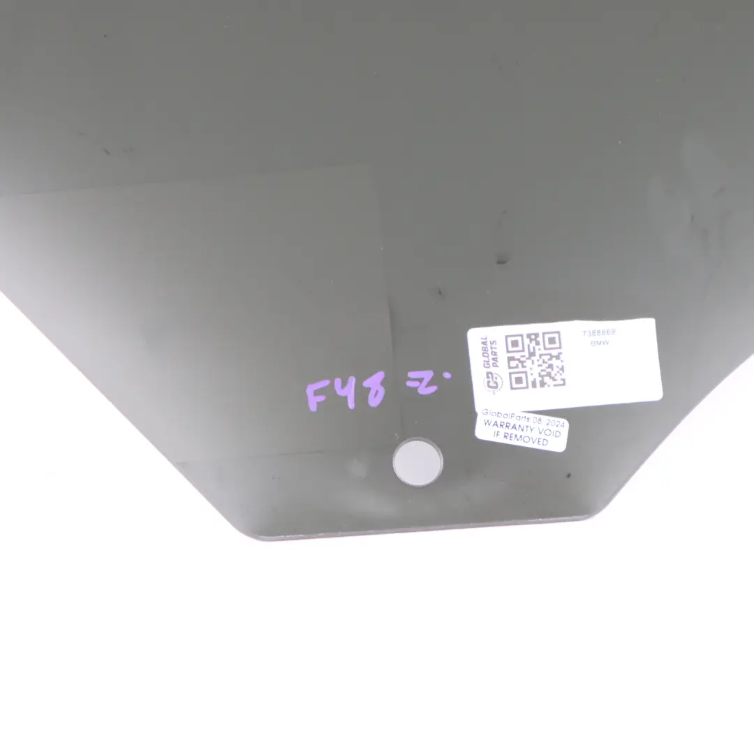 Ventana Lateral Puerta Trasera Izquierda AS3 Cristal Tintado para BMW X1 F48 con número de pieza 7388869 BMW X1 F48 Ventana Lateral Puerta Trasera Izquierda AS3 Cristal Tintado - SKU 7388869 - Número de pieza 7388869