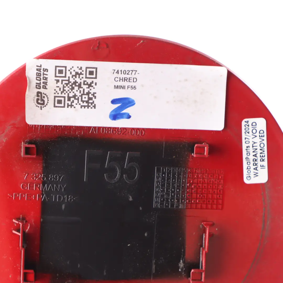 Mini F55 Fuel Filler Flap Tank Cap Cover Chili Red - 851 - SKU 7410277-CHRED - Part number 7410277