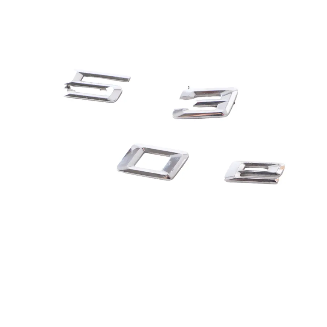 Emblem Boot Trunk Lid Lettering Logo Label 530 E Badge to BMW G30 Tailgate with Part number 7418524 BMW G30 Tailgate Emblem Boot Trunk Lid Lettering Logo Label 530 E Badge - SKU 7418524 - Part number 7418524