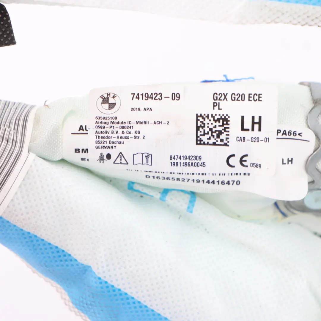 Side Window Curtain Left N/S Air Module Unit Bag to BMW G20 with Part number 7419423 BMW G20 Side Window Curtain Left N/S Air Module Unit Bag - SKU 7419423 - Part number 7419423
