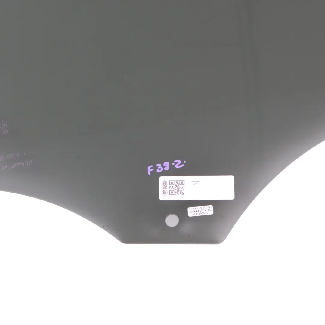 BMW X2 F39 Puerta Trasera Derecha Cristal Ventana Lateral AS3 - SKU 7420420 - Número de pieza 7420420