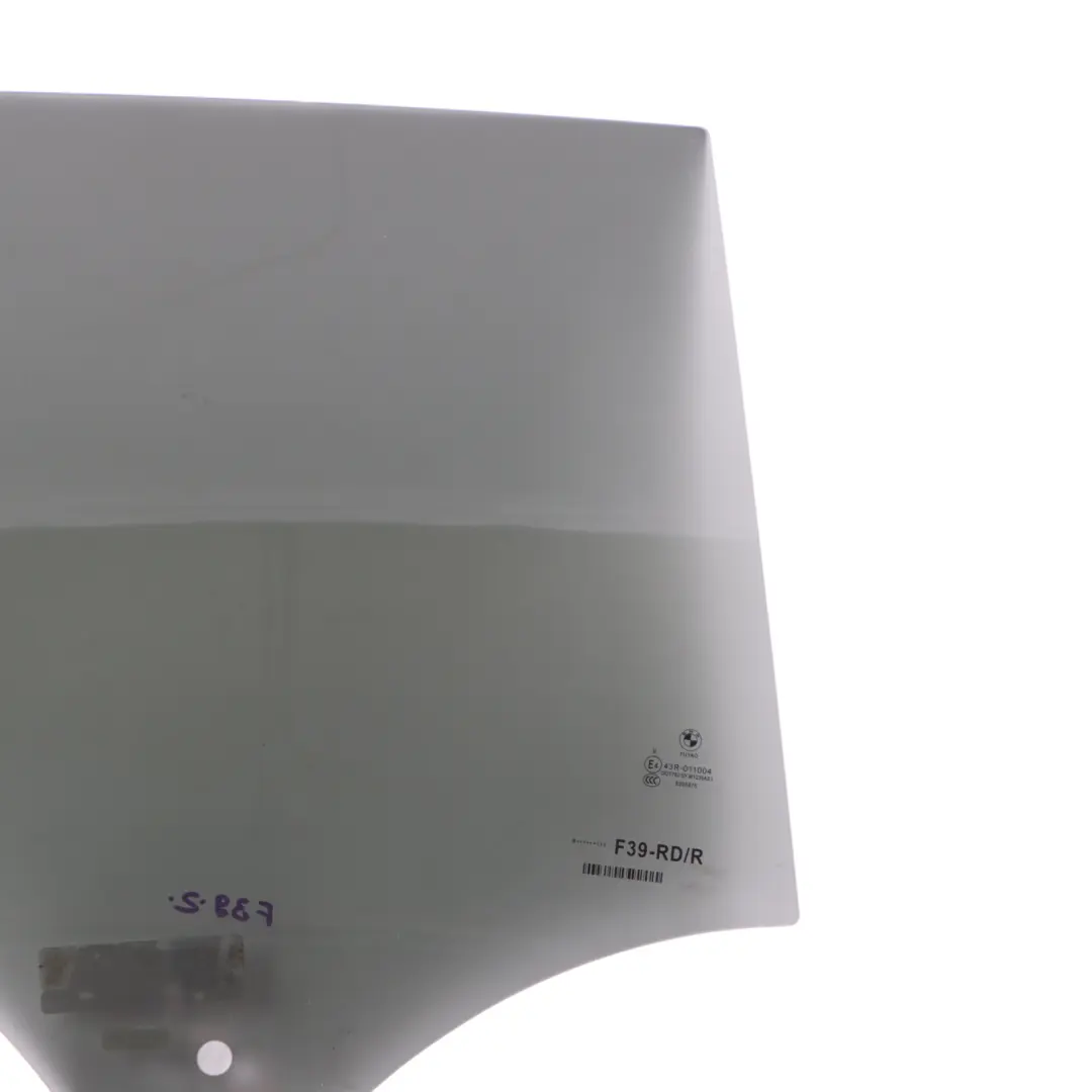 Door Right O/S Side Window Glass AS3 to BMW X2 F39 Rear with Part number 7420420 BMW X2 F39 Rear Door Right O/S Side Window Glass AS3 - SKU 7420420 - Part number 7420420