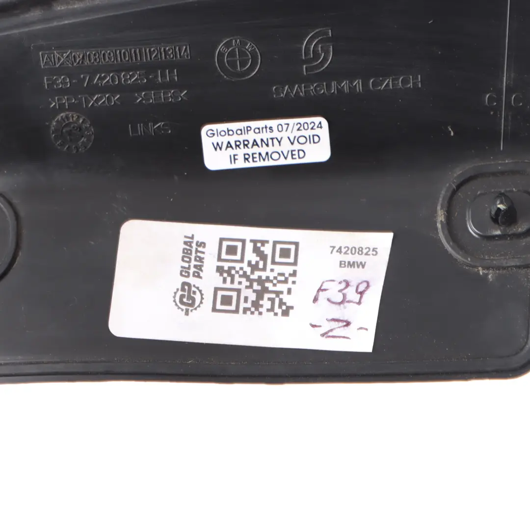 BMW X2 F39 Seal Gasket A Pillar Door Front Left N/S Bracket - SKU 7420825 - Part number 7420825
