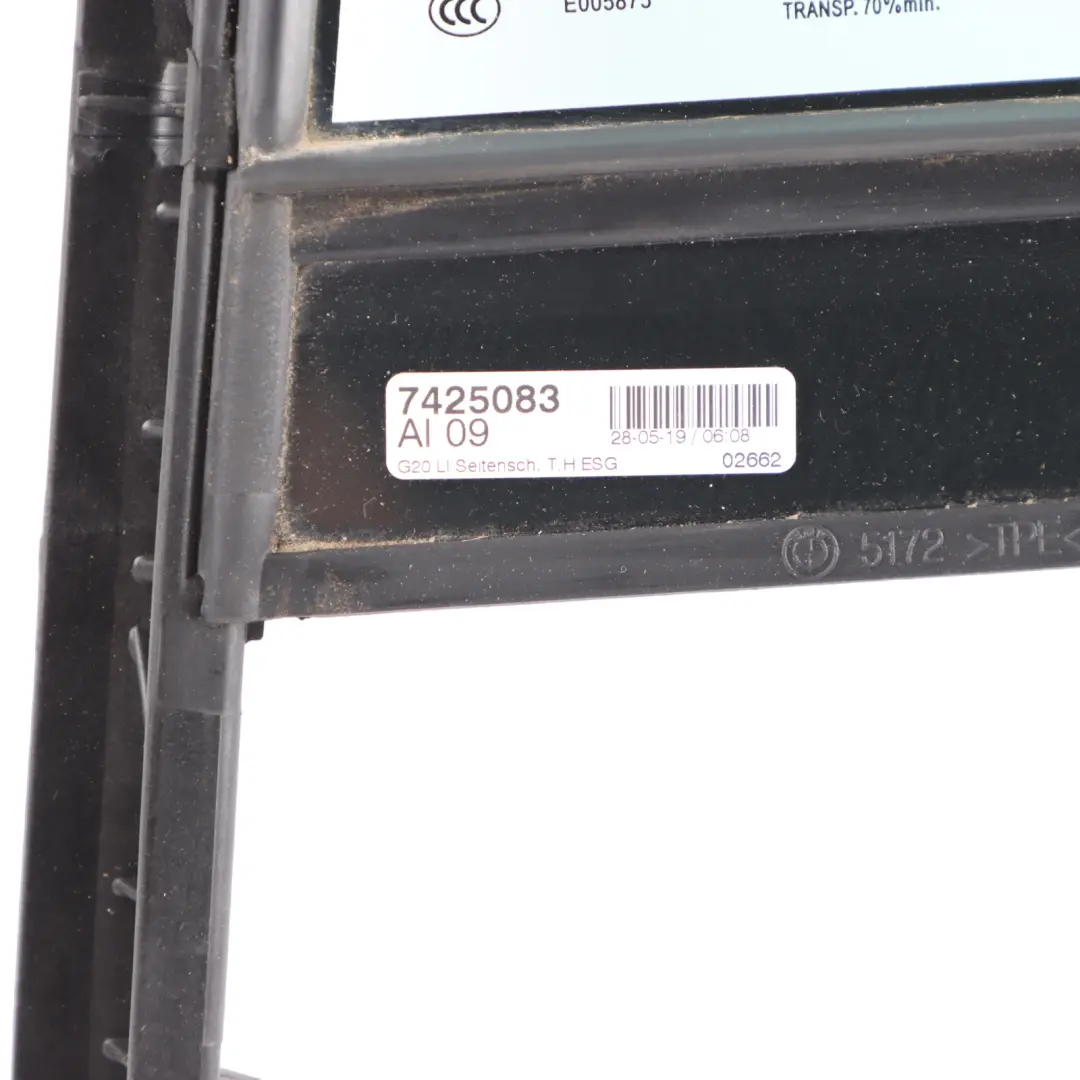 BMW G20 Window Quarter Glass Side Fixed Glazing Rear Left N/S AS2 - SKU 7425083 - Part number 7425083