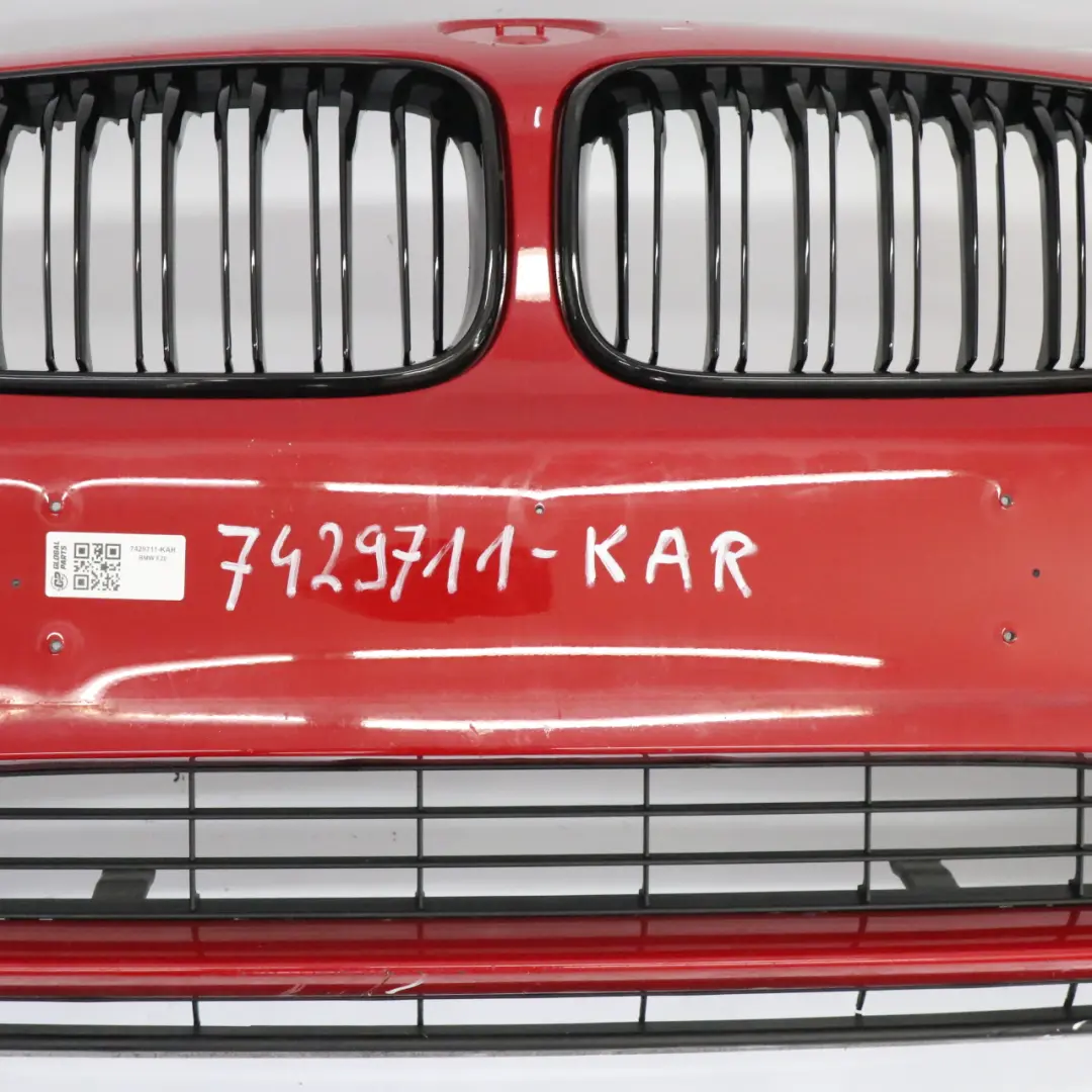 BMW F20 F21 LCI Complete Front Bumper Trim Panel Karmesinrot Crimson Red - A61 - SKU 7429711-KAR - Part number 7429711