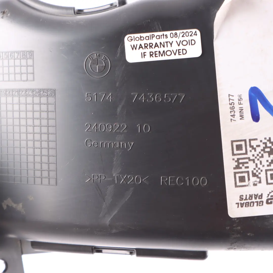 Duct Mini F56 F57 Brake Cooling Air Duct Wheel Channel Left N/S to Air with Part number 7436577 Air Duct Mini F56 F57 Brake Cooling Air Duct Wheel Channel Left N/S - SKU 7436577 - Part number 7436577