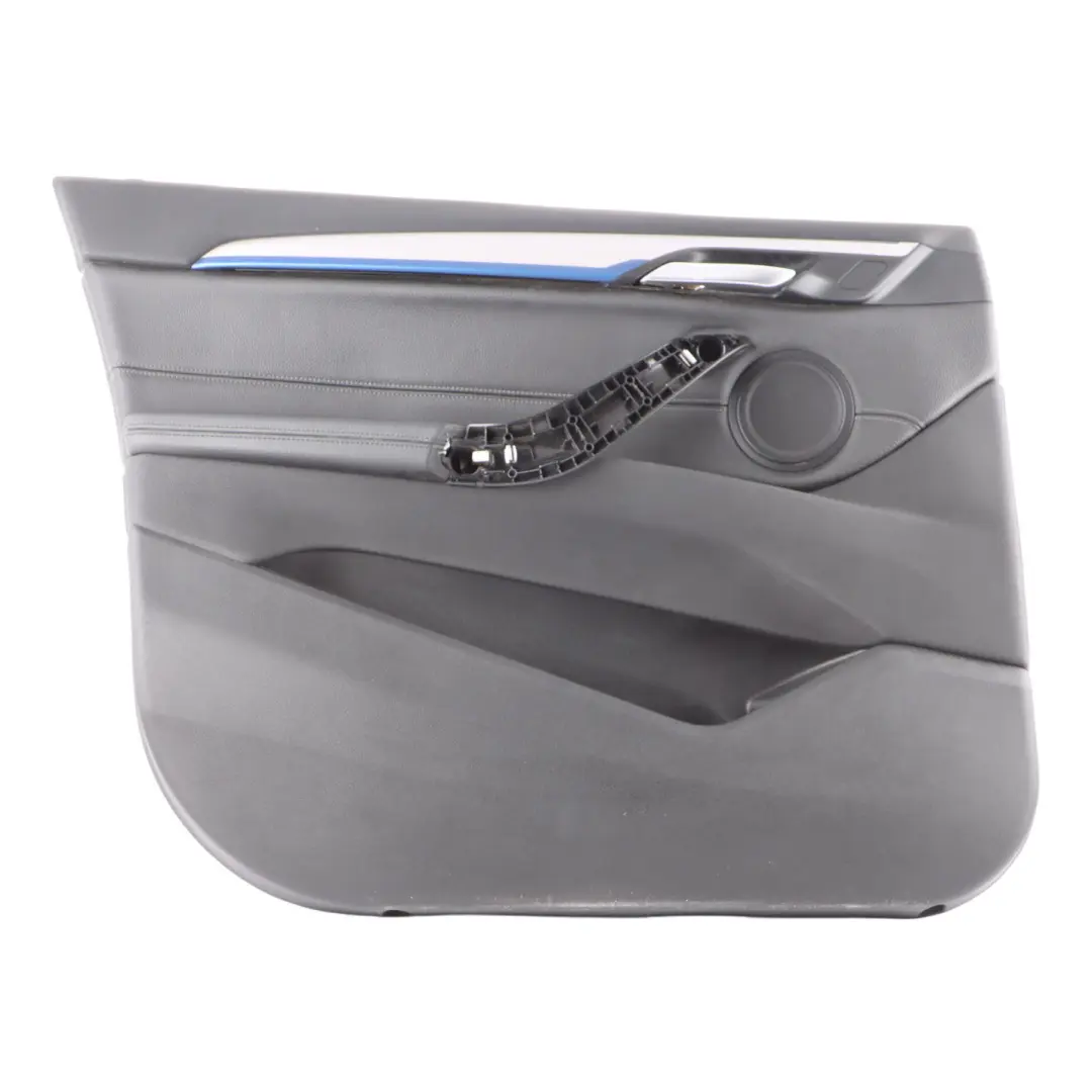 Door Card Panel BMW X1 F48 Front Left N/S Panelling Trim Cover Black Leather  - SKU 7438063-1 - Part number 7438063
