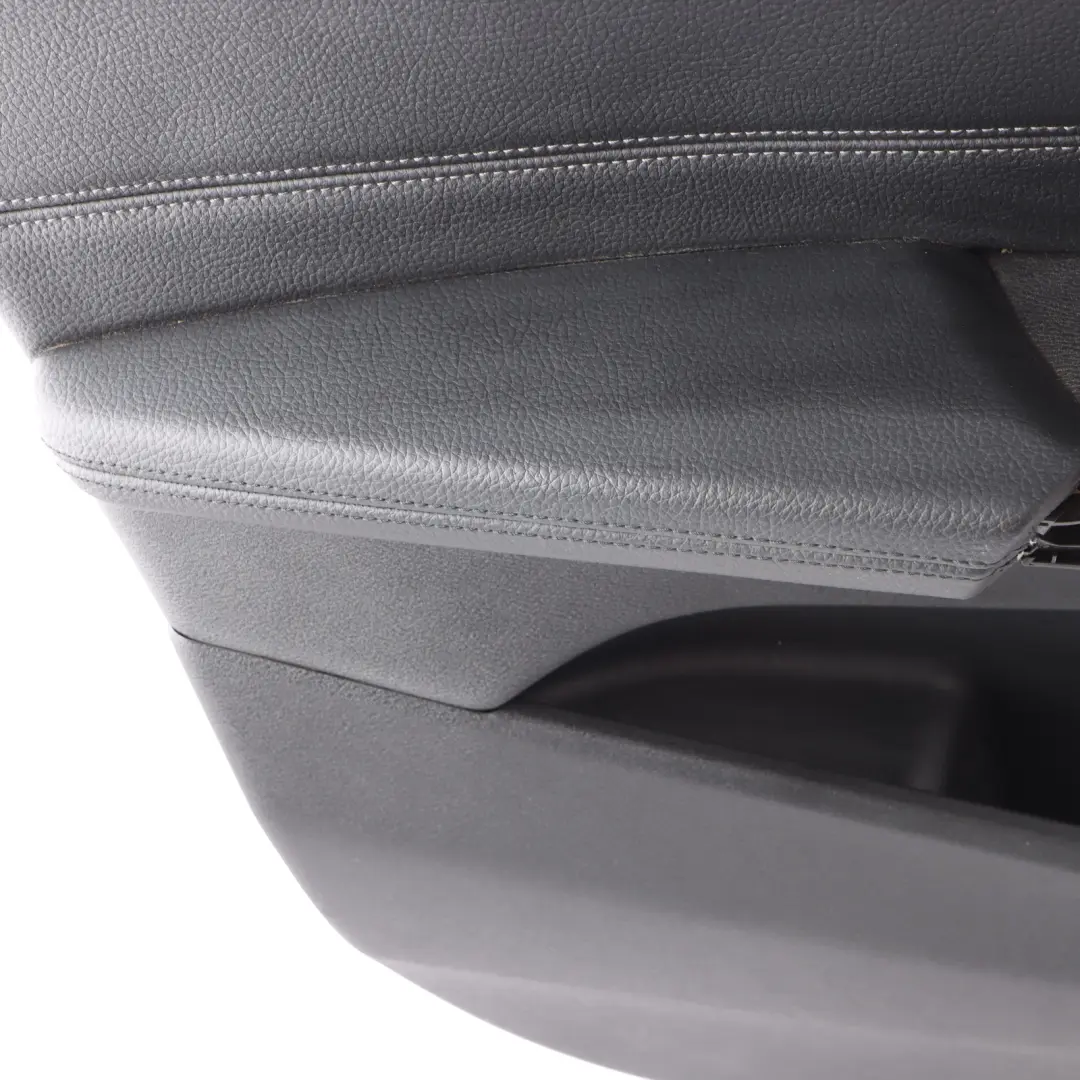 Door Card Panel BMW X1 F48 Front Left N/S Panelling Trim Cover Black Leather  - SKU 7438063-1 - Part number 7438063