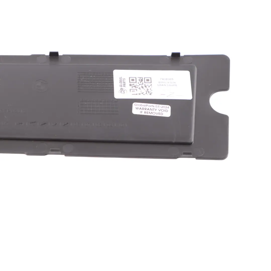 Finisher Rear Trunk Boot Lid Cover Box Panel Trim to BMW I4 G26 Gran Coupe with Part number 7438305 BMW I4 G26 Gran Coupe Finisher Rear Trunk Boot Lid Cover Box Panel Trim - SKU 7438305 - Part number 7438305
