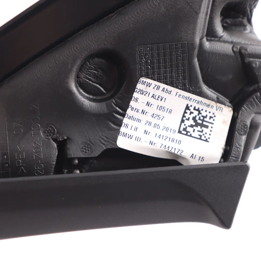 BMW G20 G21 Ramka Szyby Osłona Drzwi Przednia Prawa - SKU 7447172 - Numer Części 7447172