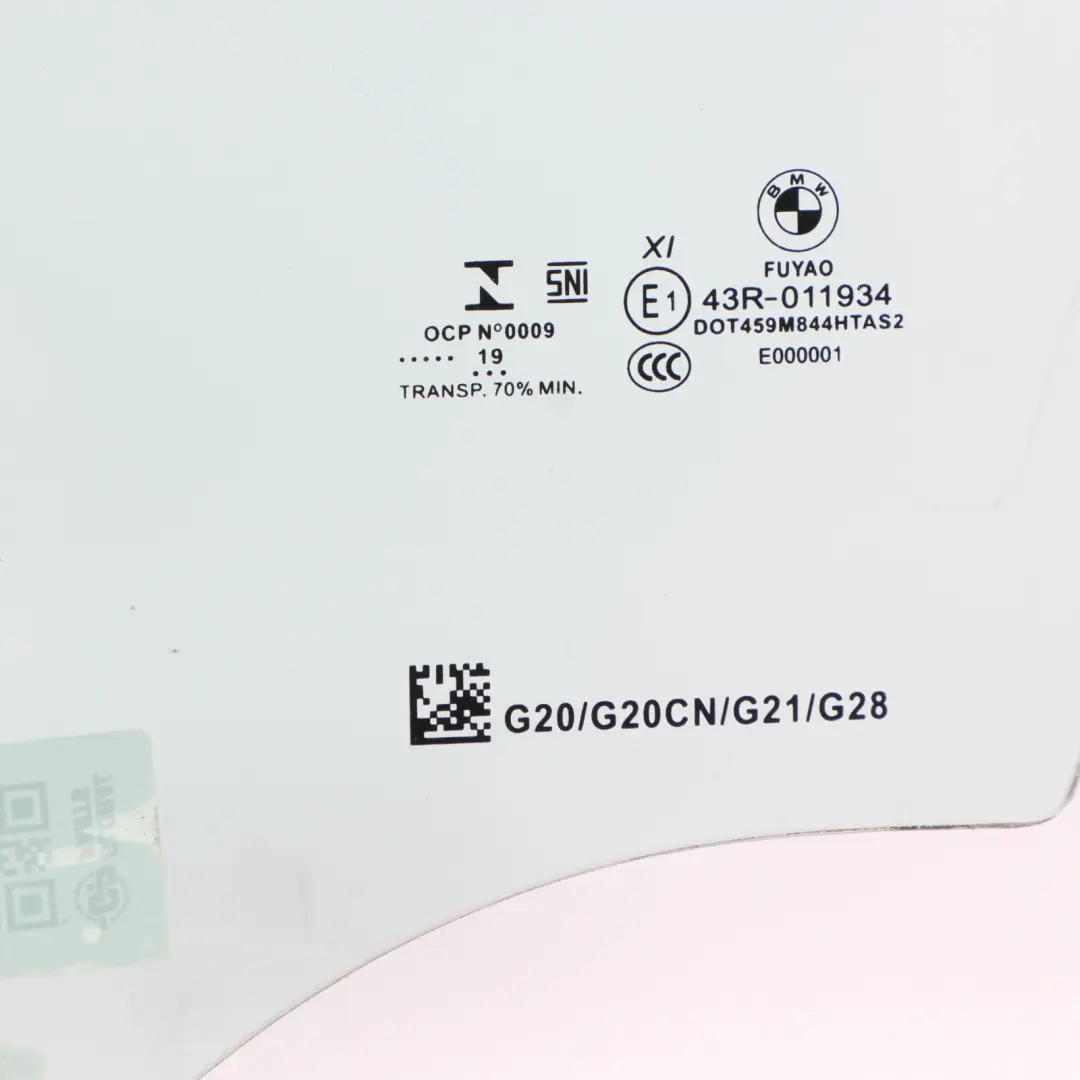 Door Window Glass Front Left N/S Door Glazing Green AS2 to BMW G20 G21 with Part number 7466961 BMW G20 G21 Door Window Glass Front Left N/S Door Glazing Green AS2 - SKU 7466961 - Part number 7466961