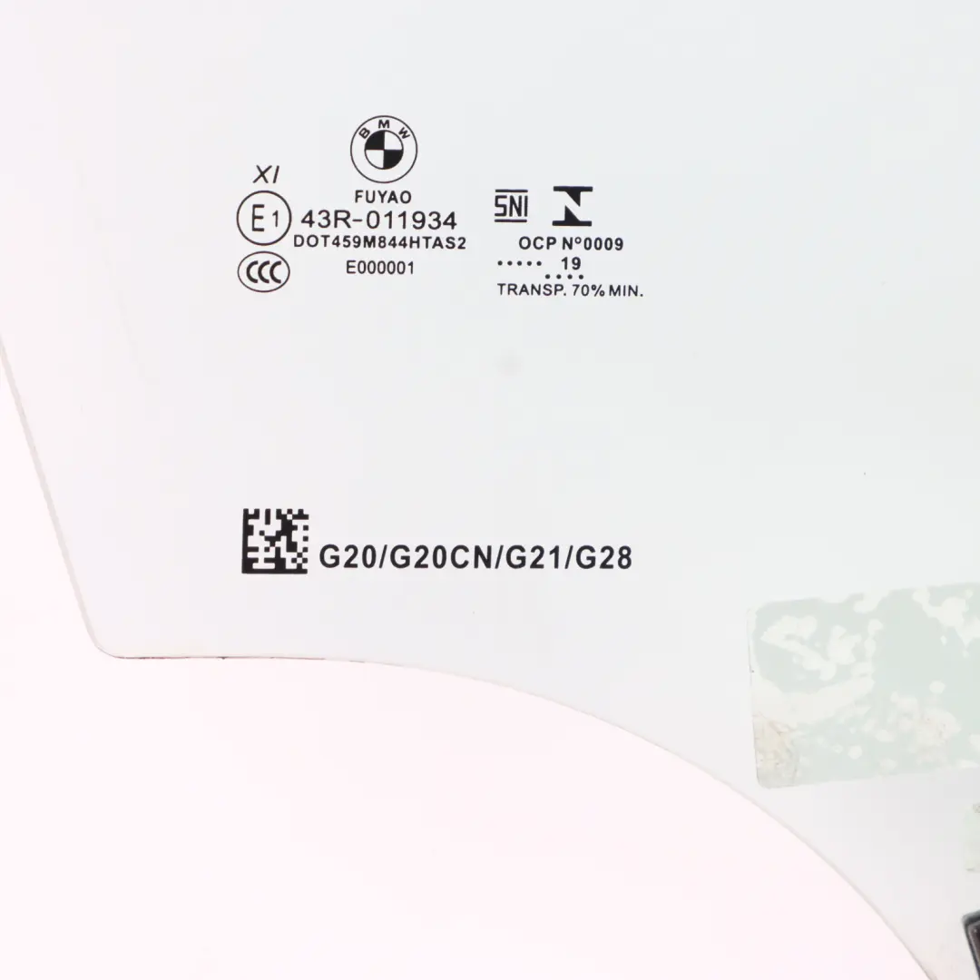 Door Window Glass Front Right O/S Door Glazing Green AS2 to BMW G20 G21 with Part number 7466962 BMW G20 G21 Door Window Glass Front Right O/S Door Glazing Green AS2 - SKU 7466962 - Part number 7466962