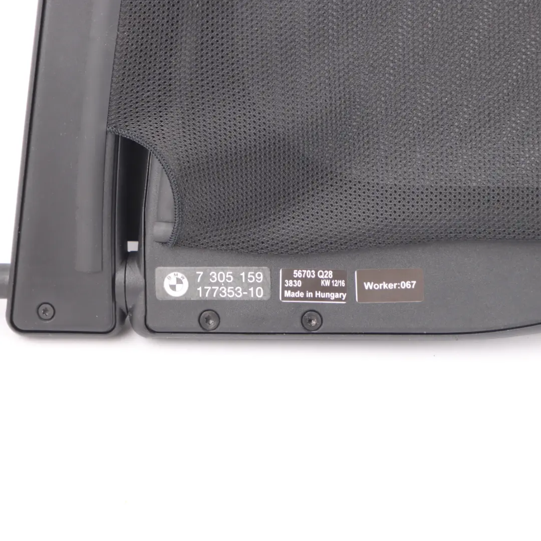 Deflector Cover Mount Assembly to BMW M4 F83 Convertible Wind with Part number 7468159 BMW M4 F83 Convertible Wind Deflector Cover Mount Assembly - SKU 7468159-1 - Part number 7468159