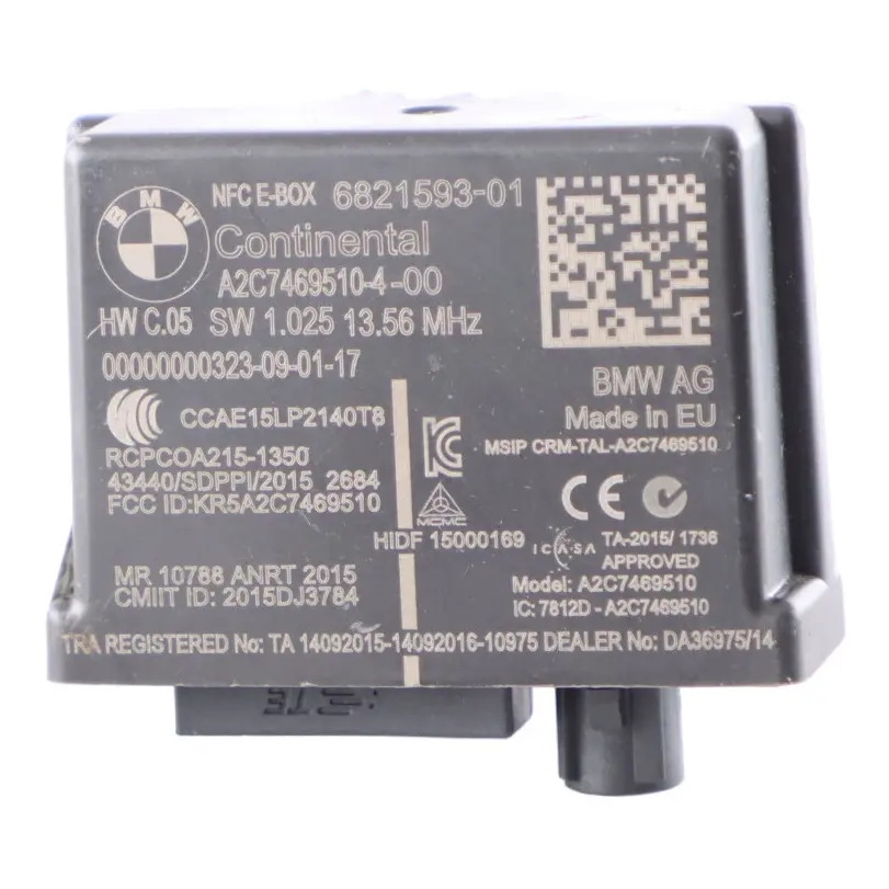 NFC Module BMW G11 G12 Near Field Communication Control Unit to with Part number 6821593 NFC Module BMW G11 G12 Near Field Communication Control Unit - SKU 6821593 - Part number 6821593