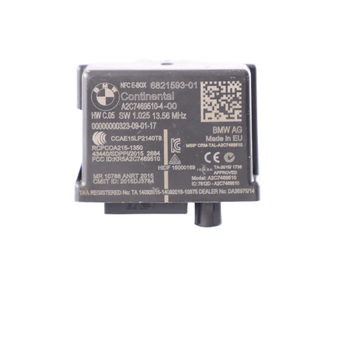 NFC Module BMW G11 G12 Near Field Communication Control Unit to with Part number 6821593 NFC Module BMW G11 G12 Near Field Communication Control Unit - SKU 6821593 - Part number 6821593