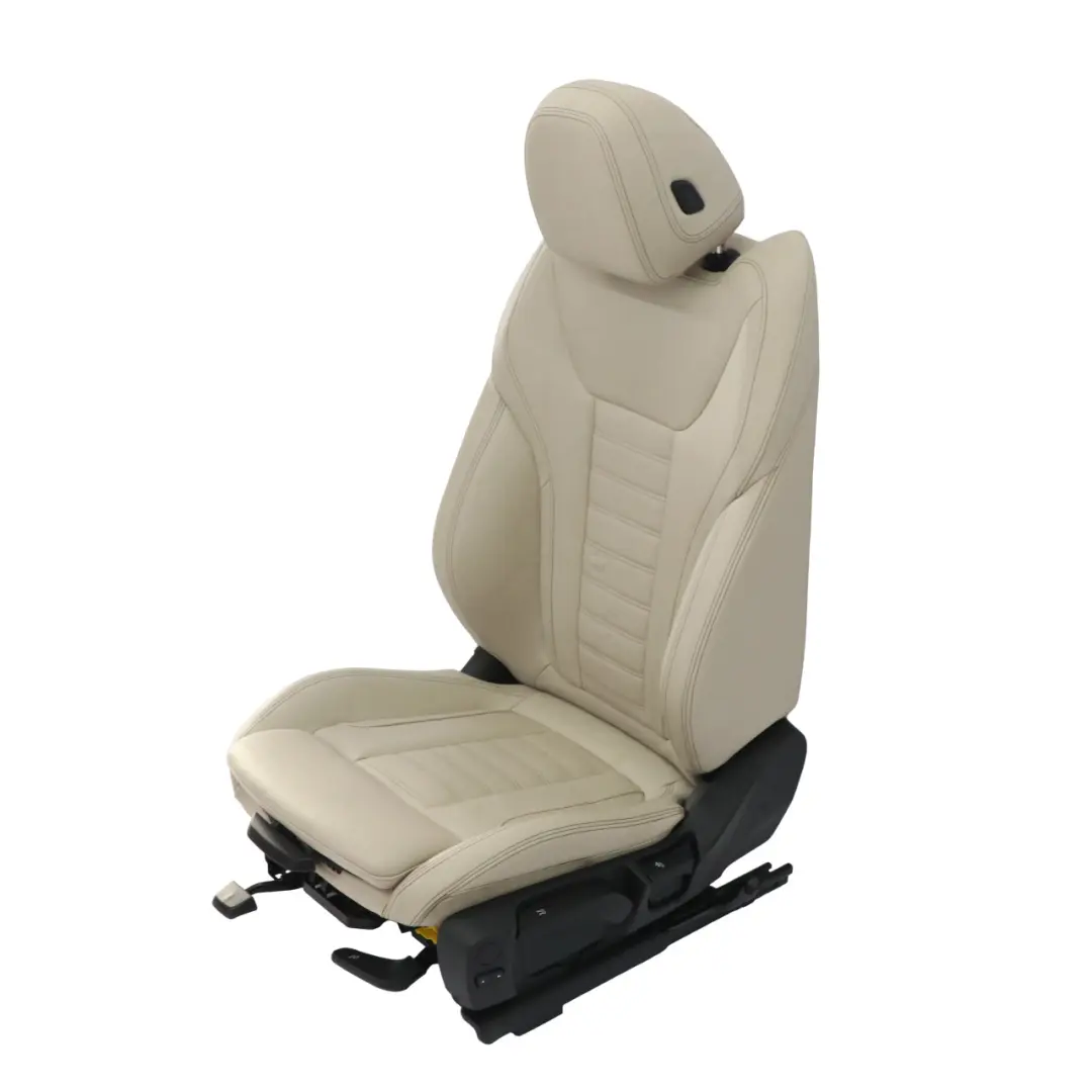 Front Seat Sport Heated Left N/S Interior Leather Vernasca Oyster to BMW X3 G01 with Part number 7472489 BMW X3 G01 Front Seat Sport Heated Left N/S Interior Leather Vernasca Oyster - SKU 7472489-1 - Part number 7472489