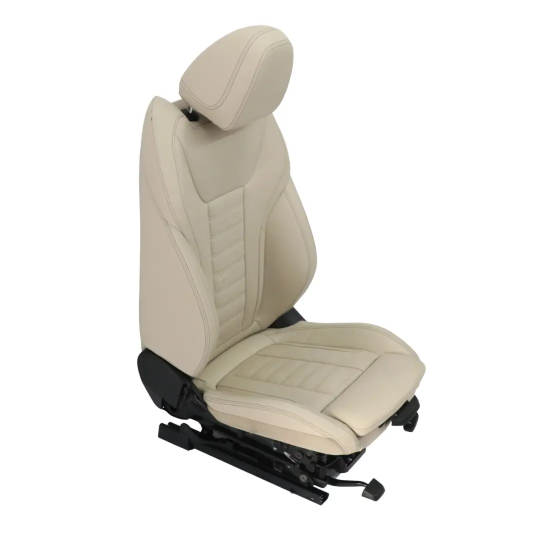Asiento Delantero Sport Calefactable Izquierdo Cuero Vernasca Oyster para BMW X3 G01 con número de pieza 7472489 BMW X3 G01 Asiento Delantero Sport Calefactable Izquierdo Cuero Vernasca Oyster - SKU 7472489-1 - Número de pieza 7472489