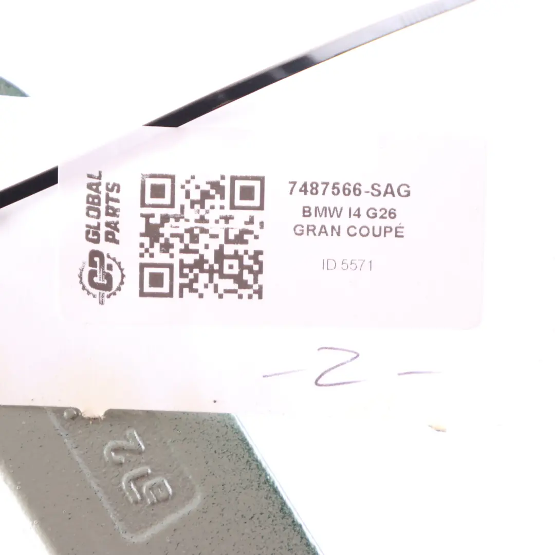 Boot Lid Hinge Right O/S Trunk Tailgate San Remo Green - C4E to BMW G26 with Part number 7487566 BMW G26 Boot Lid Hinge Right O/S Trunk Tailgate San Remo Green - C4E - SKU 7487566-SAG - Part number 7487566