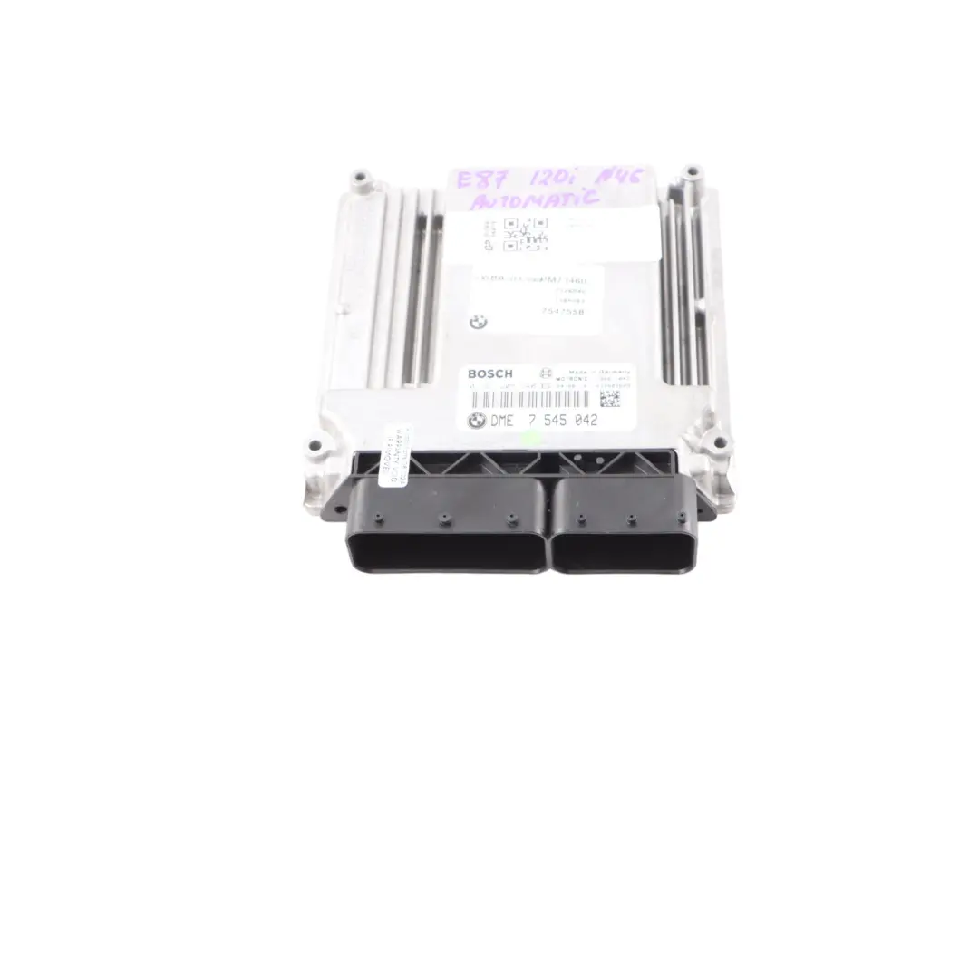 N46 150HP Engine ECU Unit DME Automatic to BMW E87 120i E90 E91 320i with Part number 7545042 BMW E87 120i E90 E91 320i N46 150HP Engine ECU Unit DME Automatic - SKU 7545042-8 - Part number 7545042