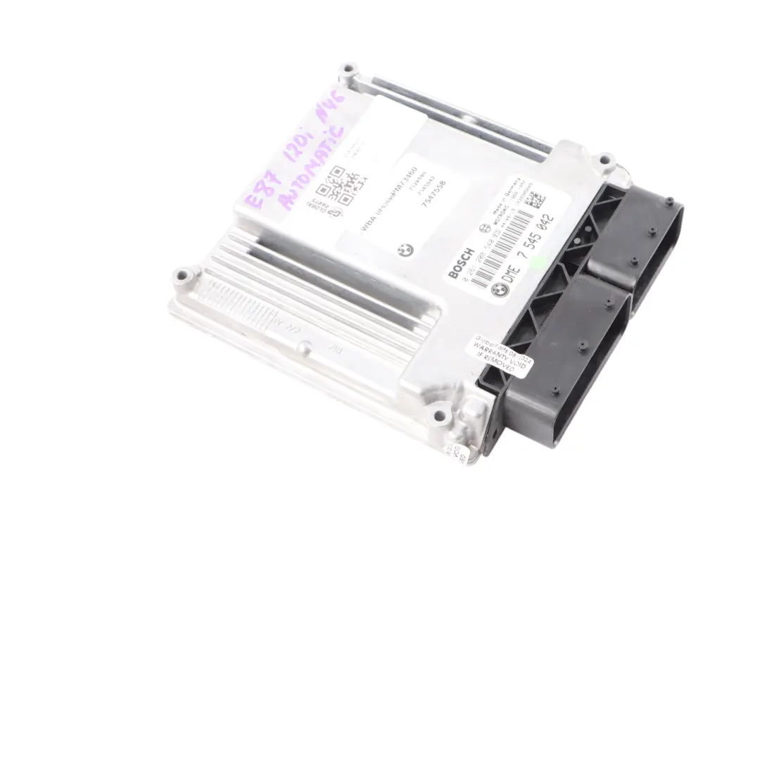 N46 150HP Engine ECU Unit DME Automatic to BMW E87 120i E90 E91 320i with Part number 7545042 BMW E87 120i E90 E91 320i N46 150HP Engine ECU Unit DME Automatic - SKU 7545042-8 - Part number 7545042