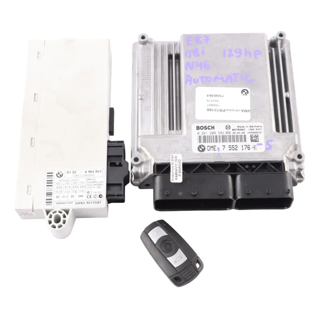 N46 Set Motor Steuergerät DME CAS2 + Schlüss für BMW E87 E90 E91 118i 318i mit Teilenummer 7552176 BMW E87 E90 E91 118i 318i N46 Set Motor Steuergerät DME CAS2 + Schlüss - SKU 7552176-5 - Teilenummer 7552176