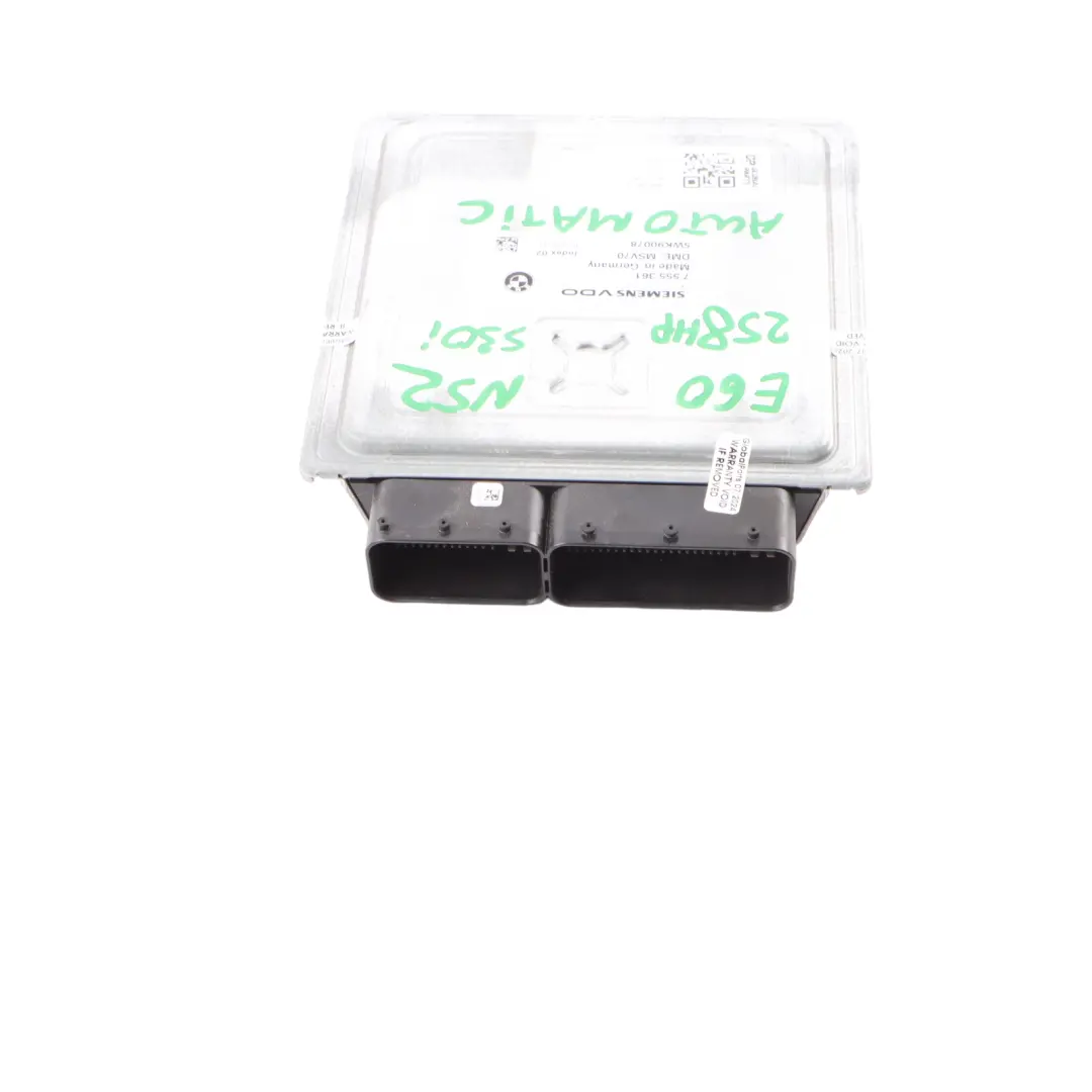 BMW E60 E90 E91 325i 525i N52 Steuergerät DME CAS2 + Schlüssel Automat - SKU 7555361-1 - Teilenummer 7555361