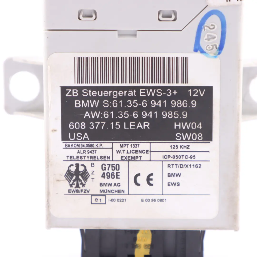 BMW X5 E53 4.4i N62 Engine Control Unit ECU Kit EWS Key Automatic - SKU 7556340-1 - Part number 7556340