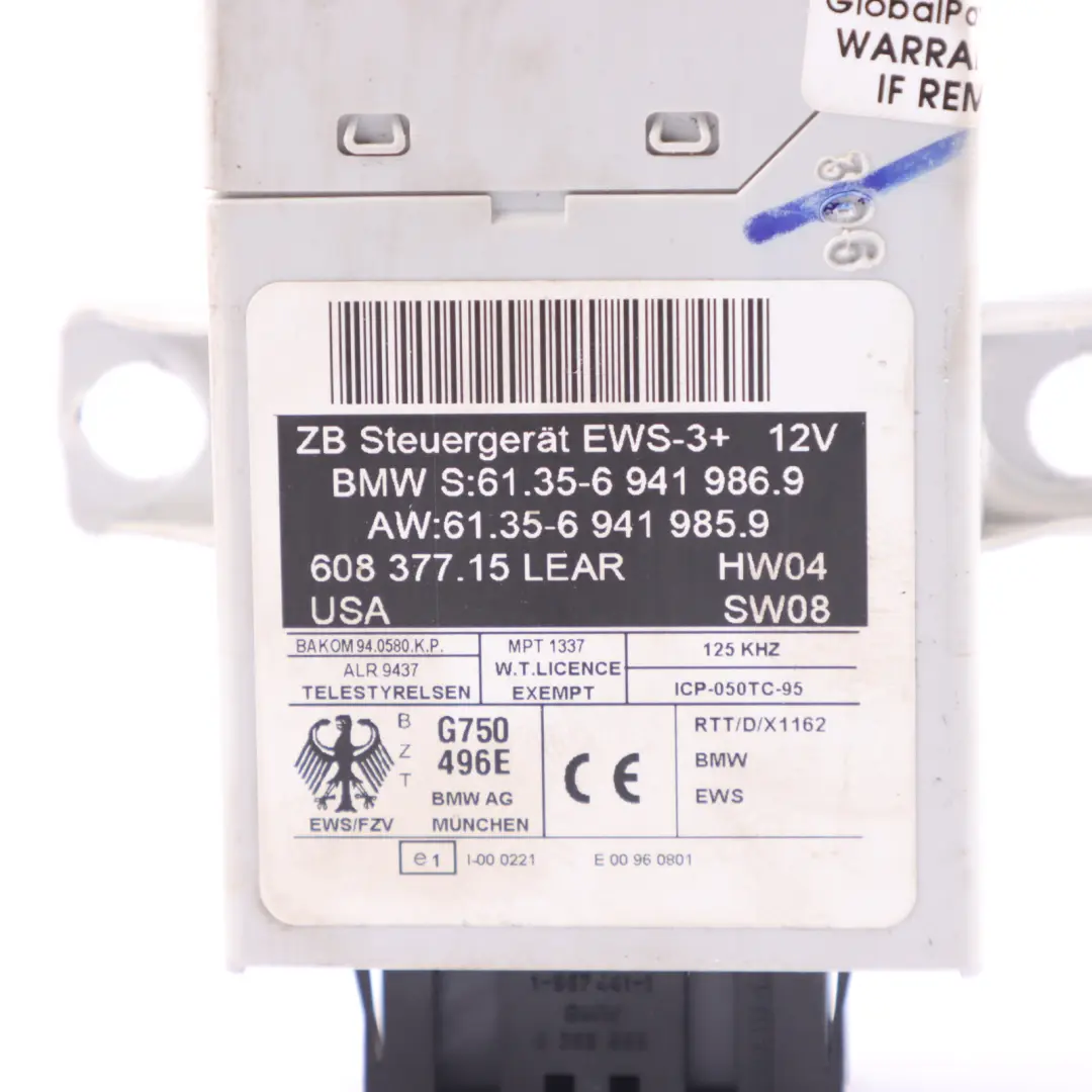 BMW X5 E53 4.4i N62 Engine Control Unit ECU Kit EWS Keys Automatic - SKU 7556340-2 - Part number 7556340
