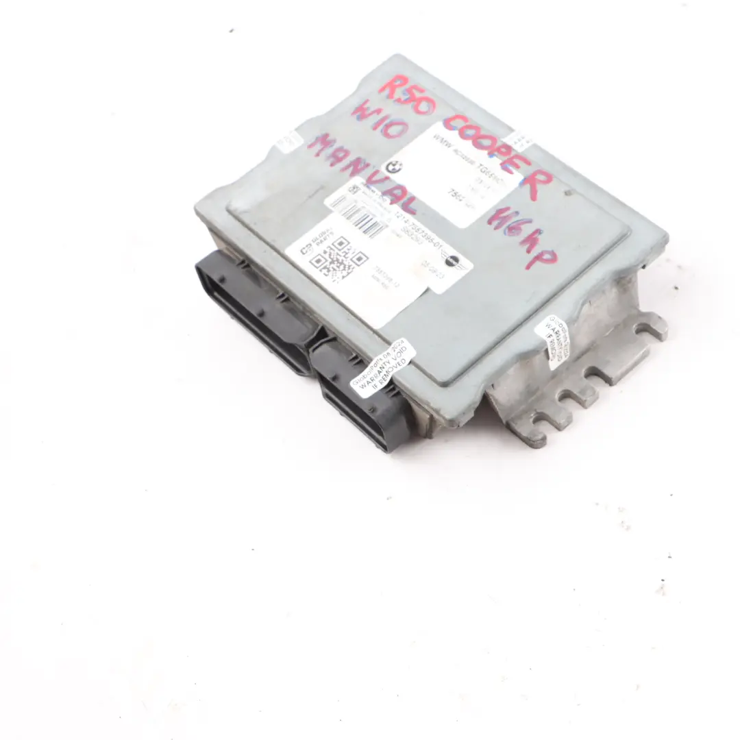 116HP Petrol Engine Control Unit ECU Manual Mini Cooper R50 R52 W10 1.6 - SKU 7557395-13 - Part number 7557395