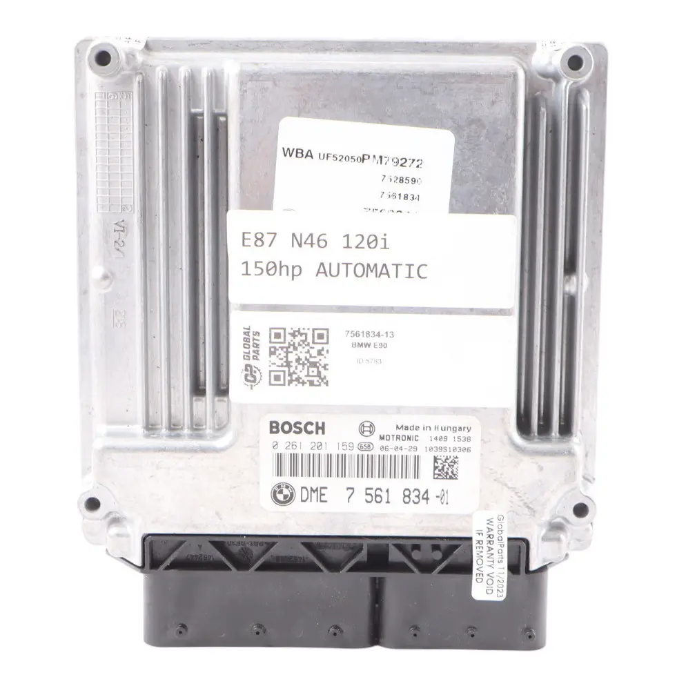 Module Contrôle Moteur DME Automatique BMW E87 E90 120I 320I N46 150HP pour à propos du numéro de pièce 7561834 Module Contrôle Moteur DME Automatique BMW E87 E90 120I 320I N46 150HP - SKU 7561834-13 - Numéro de pièce 7561834