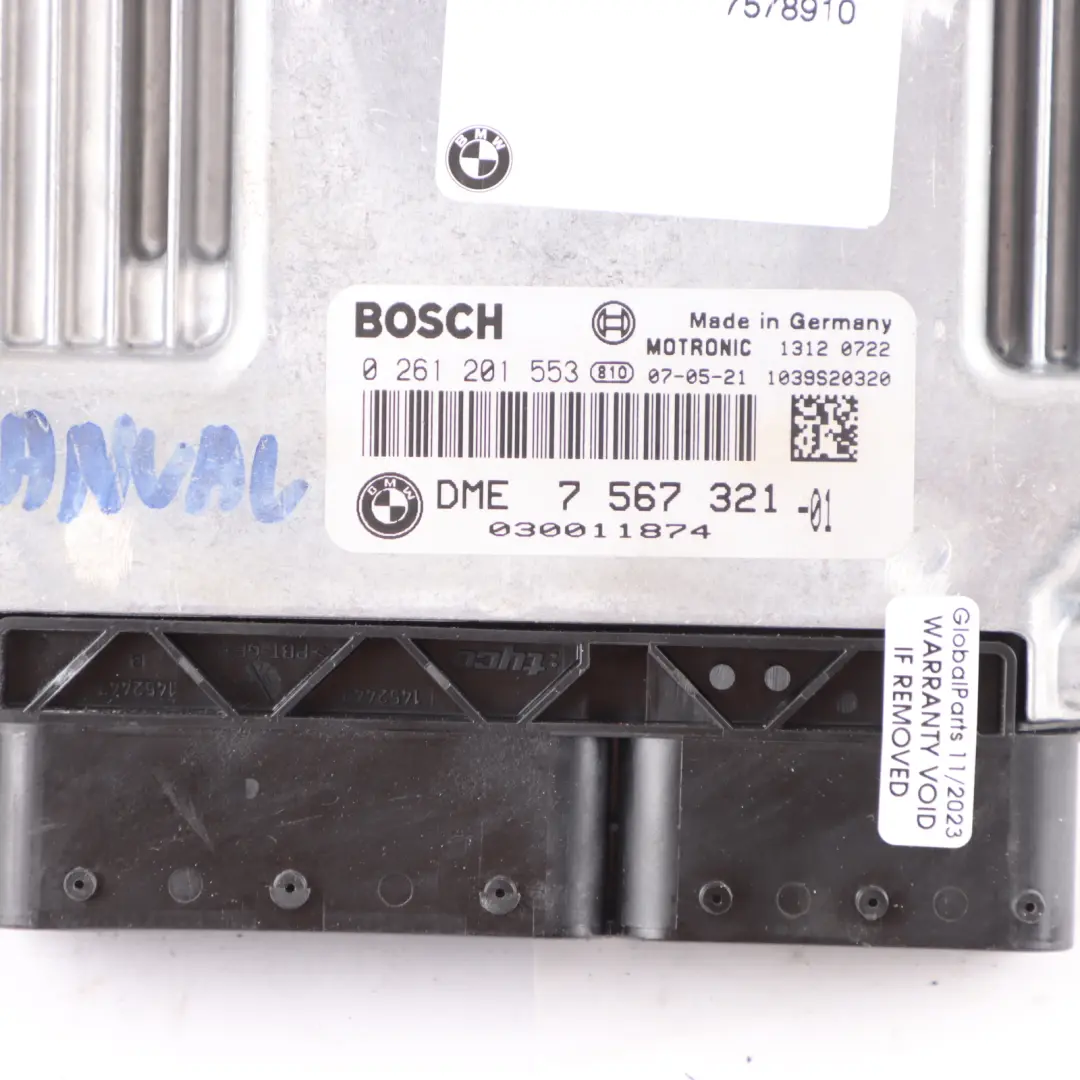 BMW E81 E87 LCI 116i 1.6 N45N 115HP Control Unit ECU Kit DME CAS3 Keys - SKU 7567321-3 - Part number 7567321