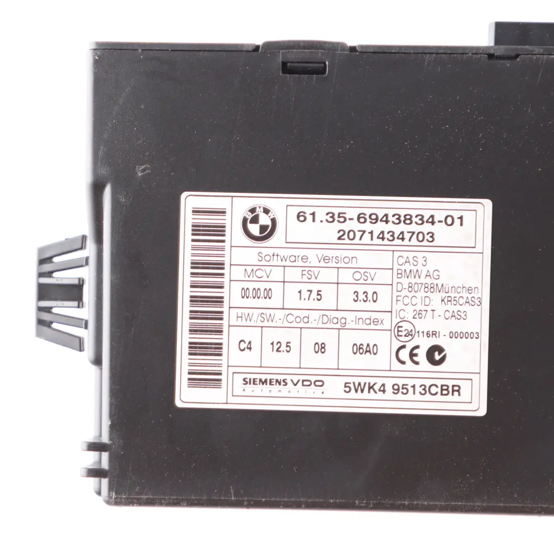 BMW E81 E87 LCI 116i 1.6 N45N 115HP Control Unit ECU Kit DME CAS3 Keys - SKU 7567321-3 - Part number 7567321