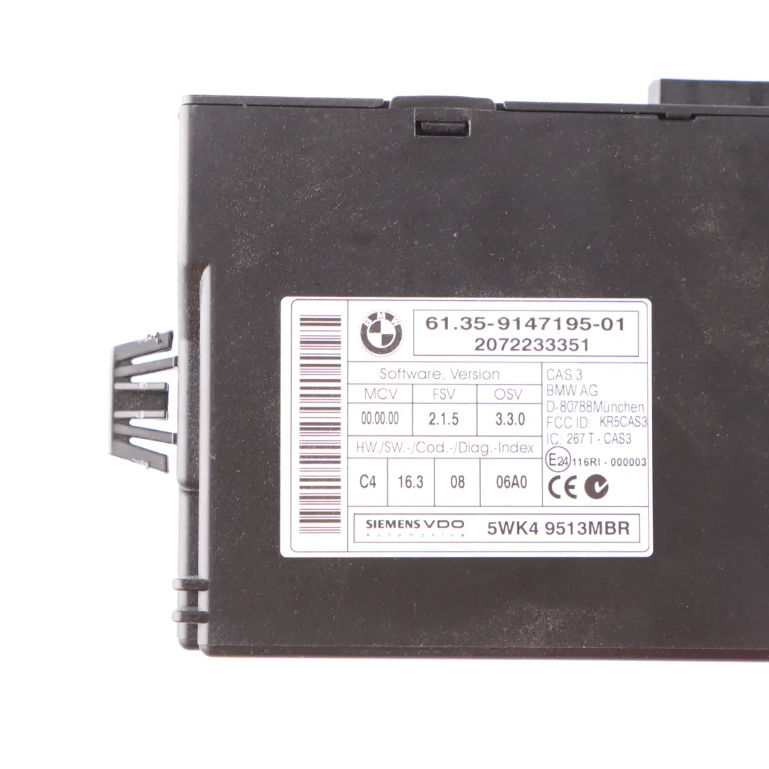 N54 ECU Kit Control Unit DME CAS3 Key Automatic BMW E90 E92 335i Petrol - SKU 7568842-3 - Part number 7568842