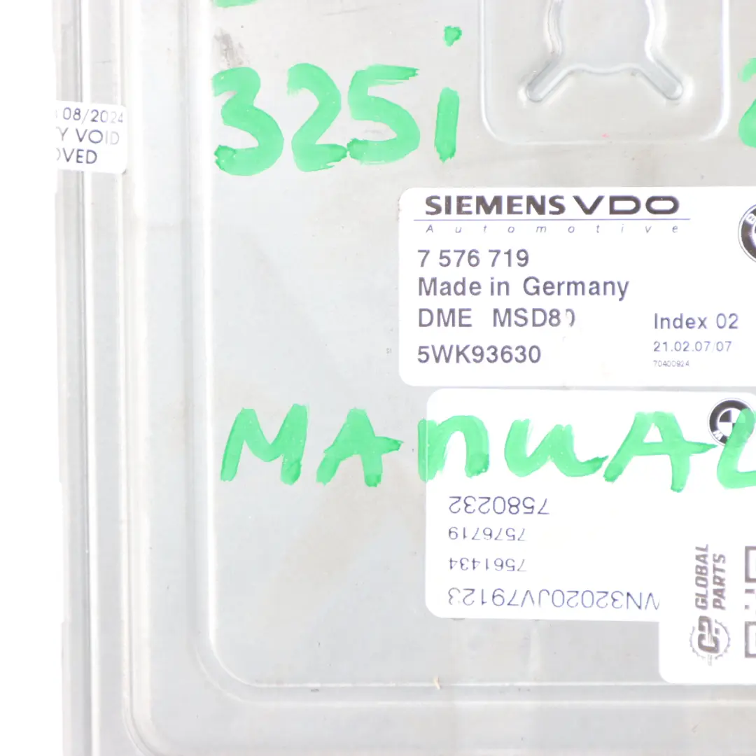 BMW E90 E91 E92 E93 325i N53 218HP Engine Unit ECU Kit DME CAS3 Key - SKU 7576719-2 - Part number 7576719